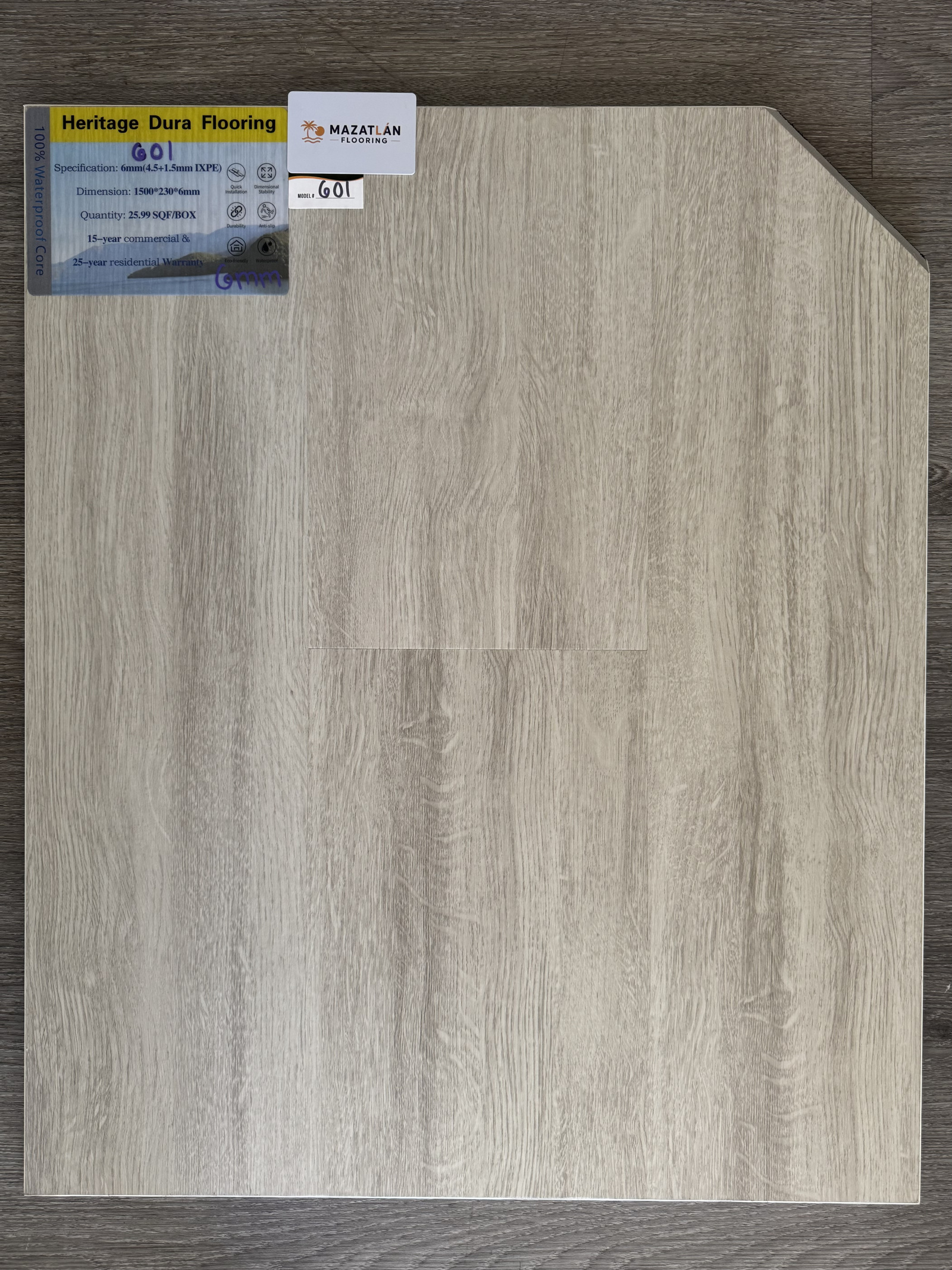 601 6mm flooring sample