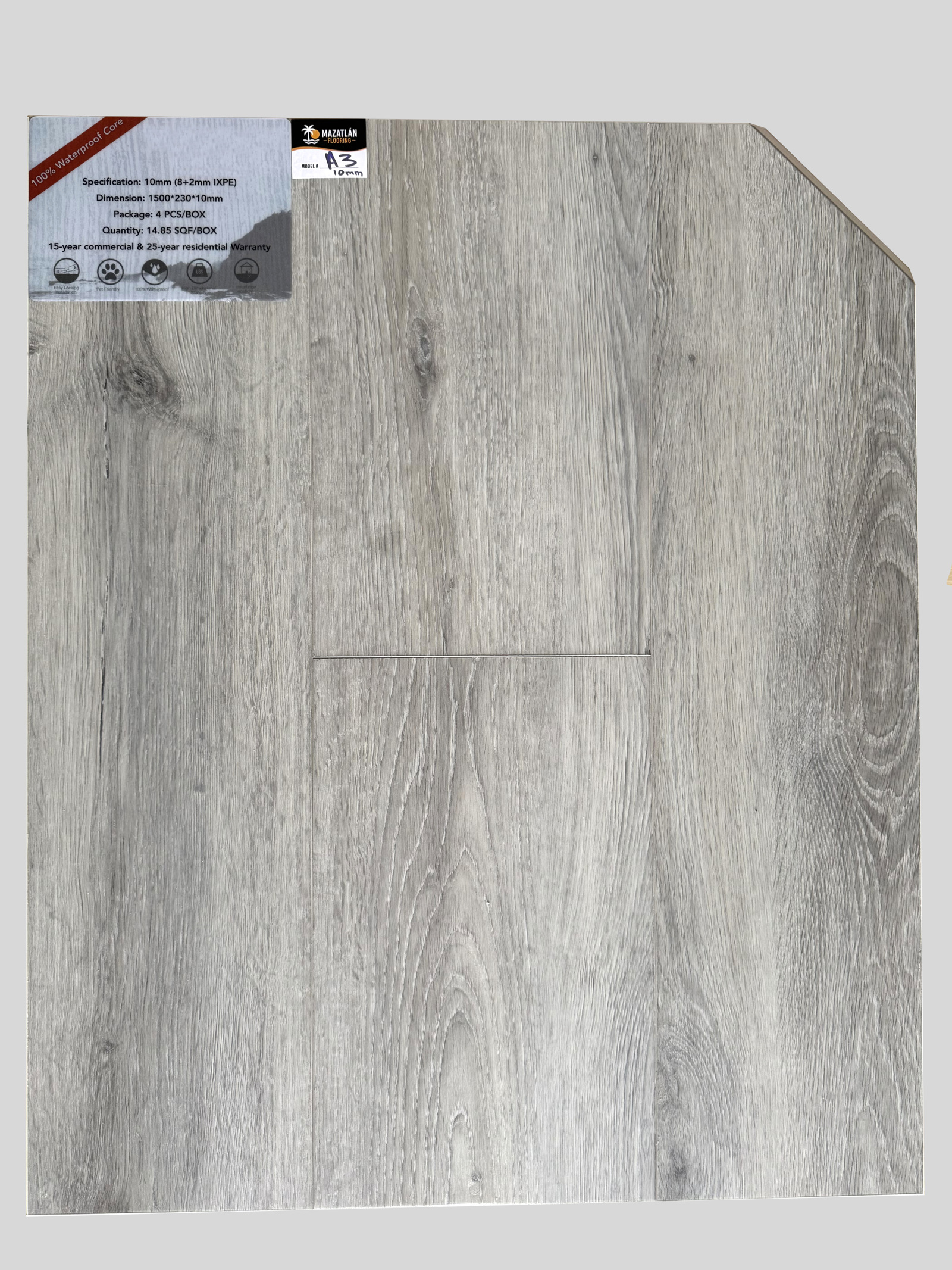 A3 10mm flooring sample