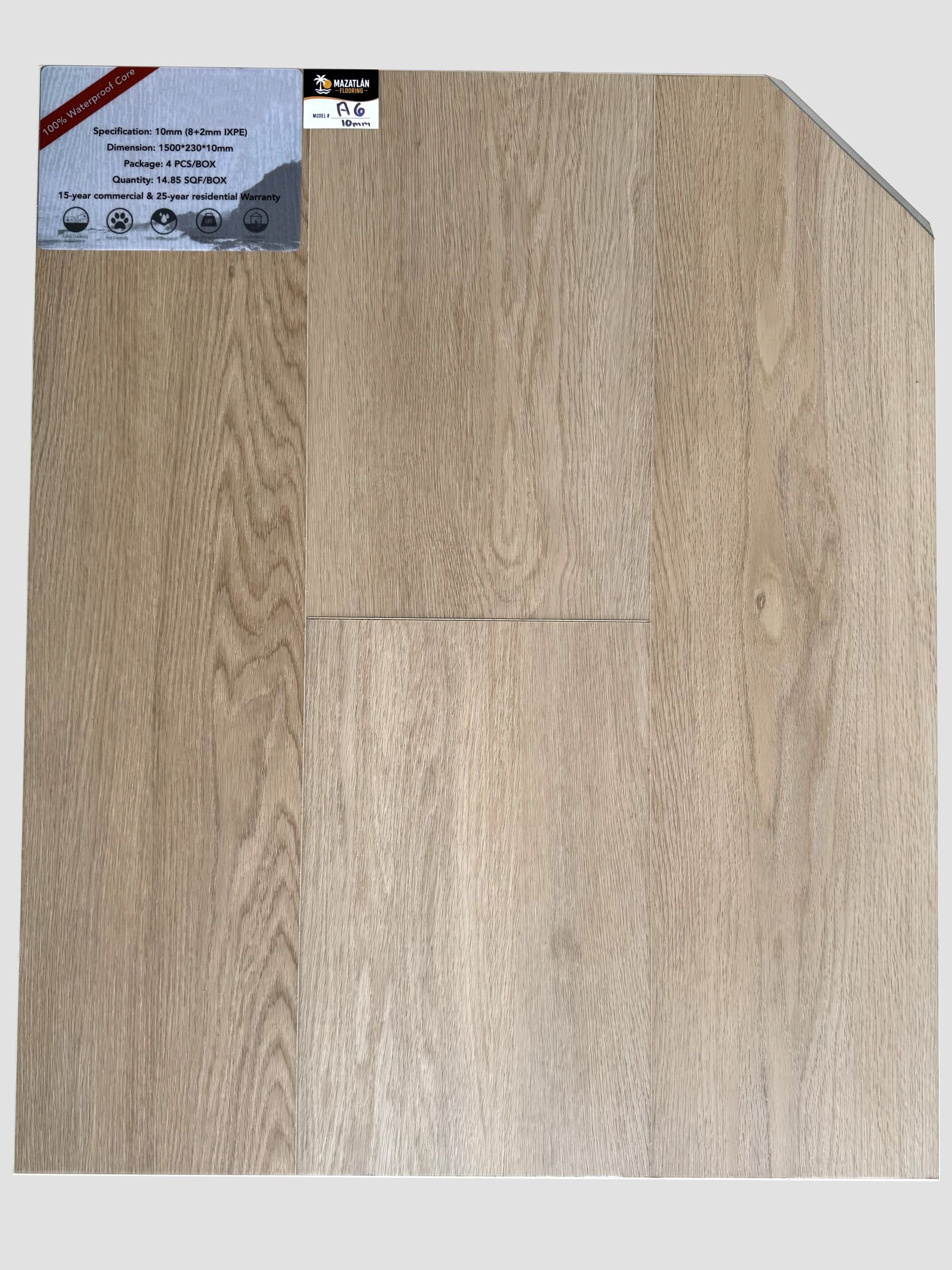 A6 10mm flooring sample